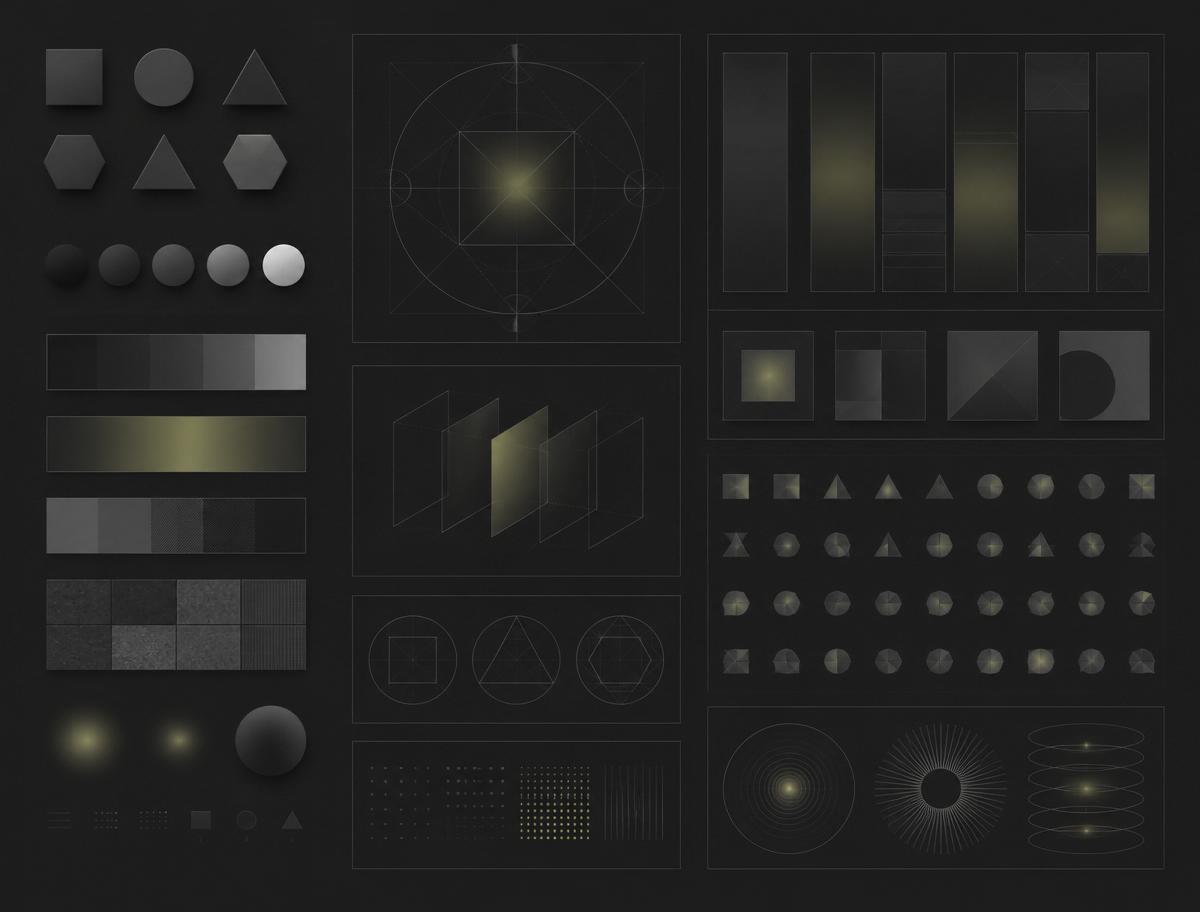 Abstract design system token diagram